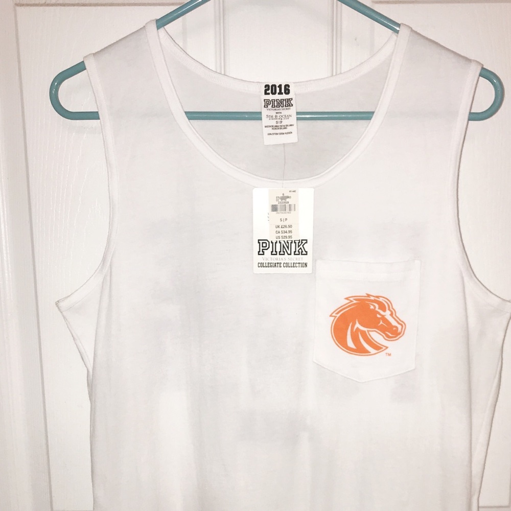 NWT PINK Collegiate- Boise State Broncos Tank Top
